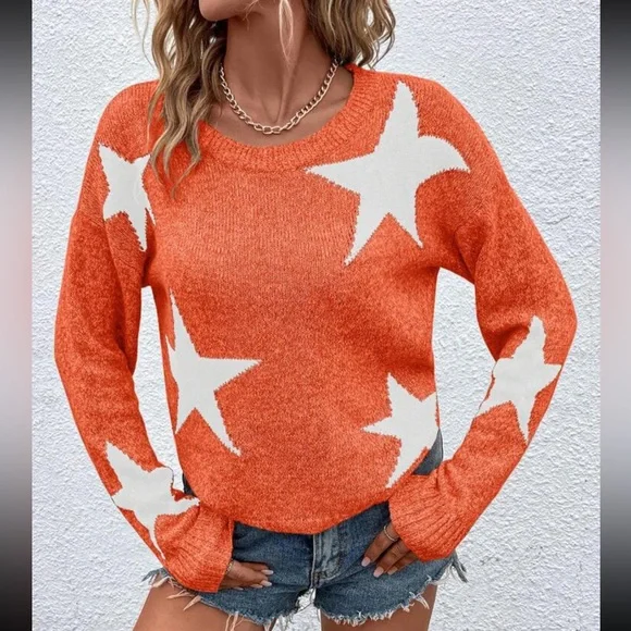 Stars print sweater top - Picture 2 of 16